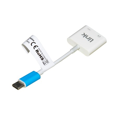 ADATTATORE SPLITTER USB-C MASCHIO PER RICARICA SMARTPHONE E AUDIO CON MICROFONO PER TELEFONATE E MUSICA CM 15