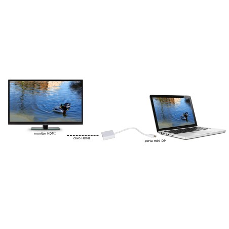 ADATTATORE MINI DISPLAYPORT MASCHIO - HDMI® FEMMINA NERO