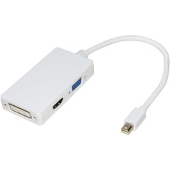 ADATTATORE MINI DISPLAYPORT MASCHIO A DVI+HDMI+VGA FEMMINA