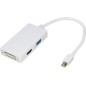 ADATTATORE MINI DISPLAYPORT MASCHIO A DVI+HDMI+VGA FEMMINA