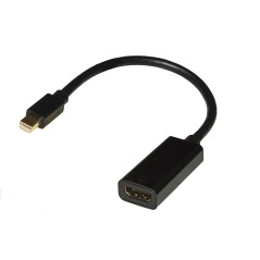 ADATTATORE MINI DISPLAYPORT MASCHIO - HDMI® FEMMINA CONTATTI DORATI 4KX2K60HZ HDR RGB4:4:4