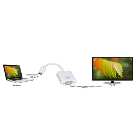 ADATTATORE USB-C MASCHIO - VGA FEMMINA