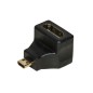 ADATTATORE HDMI® FEMMINA - MICRO HDMI® MASCHIO 90° ANGOLATO