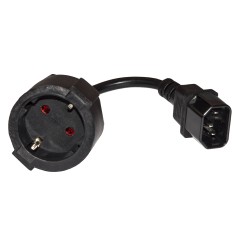 CAVO ADATTATORE DI ALIMENTAZIONE PRESA SCHUKO TEDESCA FEMMINA - IEC C14 MASCHIO CM 50