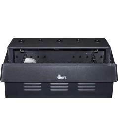 ARMADIO RACK 19" DA MURO VERTICALE 5U MISURE MM 650X1082X248 COLORE NERO PER SERVER PROFONDI FINO A 92 CM, CON MONTANTI REGOLABI