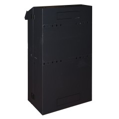 ARMADIO RACK 19" DA MURO VERTICALE 5U MISURE MM 650X1082X248 COLORE NERO PER SERVER PROFONDI FINO A 92 CM, CON MONTANTI REGOLABI