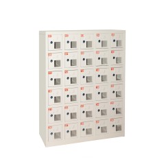 BOX 30 ALLOGGIAMENTI IN METALLO CON FINESTRA, CHIUSURA CHIAVE, MISURE 110.5X23X90