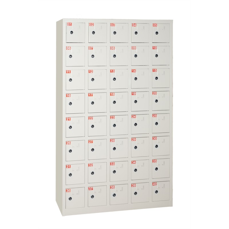 BOX 40 ALLOGGIAMENTI IN METALLO CON CHIAVE MISURE CM 145.5X23X90 BOX 40 ALLOGGIAMENTI IN METALLO CON CHIAVE MISURE CM 145.5X23X90