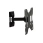 BRACCIO SUPPORTO A MURO A 2 SNODI PER SCHERMI 23"-42" FINO A 30 KG