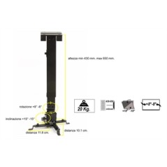 BRACCIO SUPPORTO DA MURO O SOFFITTO PER PROIETTORE