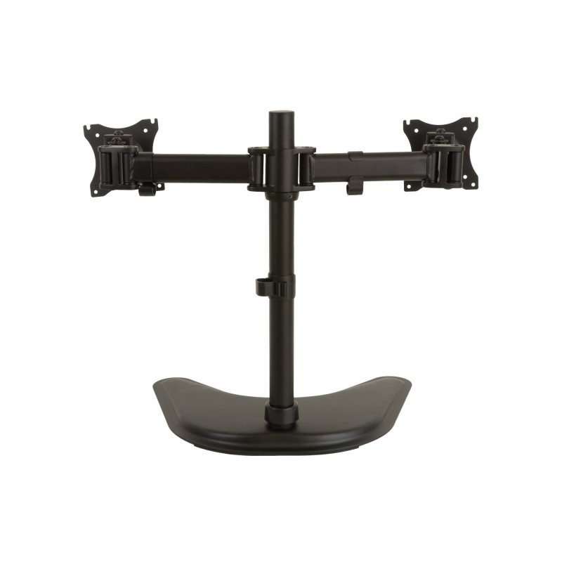 BRACCIO SUPPORTO DA TAVOLO CON BASE PER 2 MONITOR 13-27" FINO A 8 KG A 3 SNODI