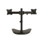 BRACCIO SUPPORTO DA TAVOLO CON BASE PER 2 MONITOR 13-27" FINO A 8 KG A 3 SNODI