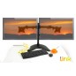 BRACCIO SUPPORTO DA TAVOLO CON BASE PER 2 MONITOR 13-27" FINO A 8 KG A 3 SNODI