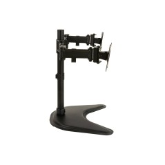 BRACCIO SUPPORTO DA TAVOLO CON BASE PER 2 MONITOR 13-27" FINO A 8 KG A 3 SNODI