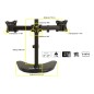 BRACCIO SUPPORTO DA TAVOLO CON BASE PER 2 MONITOR 13-27" FINO A 8 KG A 3 SNODI
