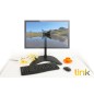 BRACCIO DA TAVOLO CON BASE PER VIDEO FINO A 15 KG DA 13 A 27" FINO A VESA 100X100 CON DUE SNODI