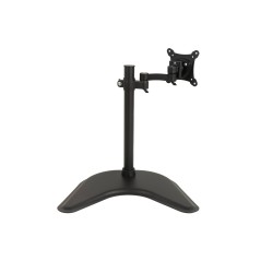 BRACCIO DA TAVOLO CON BASE PER VIDEO FINO A 15 KG DA 13 A 27" FINO A VESA 100X100 CON DUE SNODI