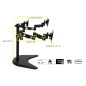 BRACCIO DA TAVOLO CON BASE PER TRE VIDEO FINO A 15 KG DA 13 A 21" FINO A VESA 100X100