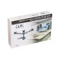 BRACCIO DA TAVOLO CON BASE PER TRE VIDEO FINO A 15 KG DA 13 A 21" FINO A VESA 100X100