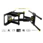 STAFFA A MURO PER MONITOR TV 60-100" FINO A 75 KG ESTENSIONE FINO A 635 MM CON MOVIMENTO ORIZZONTALE E VERTICALE