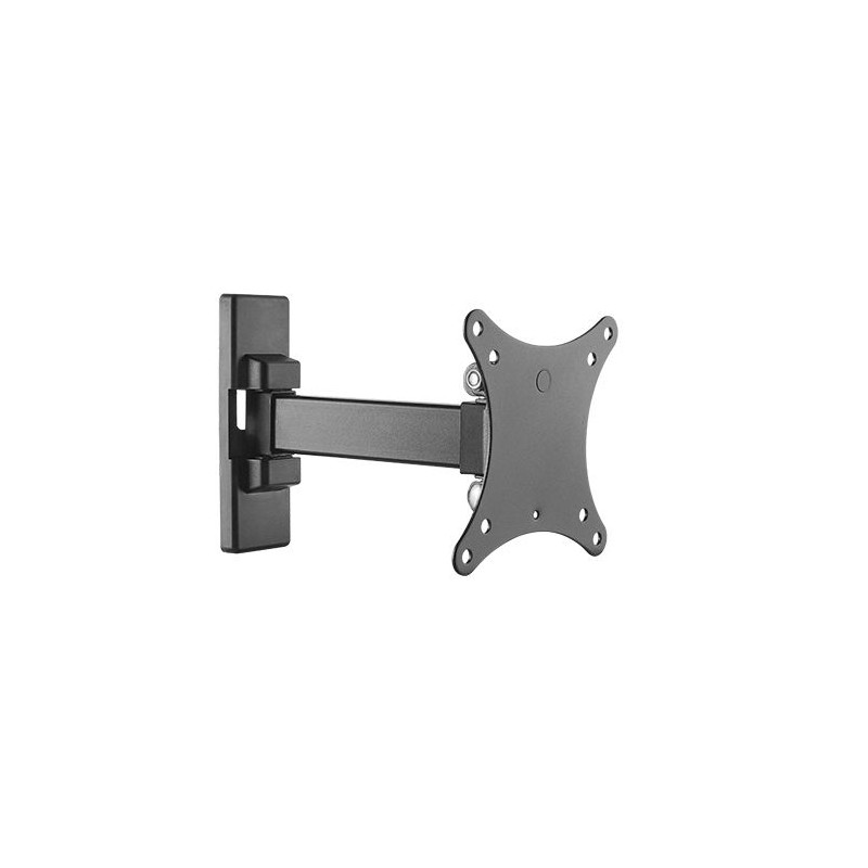 STAFFA A MURO 2 SNODI PER MONITOR 14-27" FINO A VESA 100X100 ORIENTAMENTO VERTICALE E ORIZZONTALE