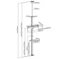 ASTA SUPPORTO PER TV PAVIMENTO-SOFFITTO PER MONITOR 37-70" CON RIPIANO