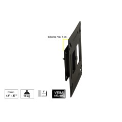 STAFFA A MURO FISSA PER TV LED/LCD DA 13" A 37" FINO A 15 KG E VESA 100X100