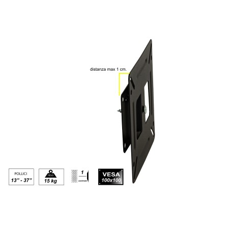 STAFFA A MURO FISSA PER TV LED/LCD DA 13" A 37" FINO A 15 KG E VESA 100X100