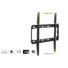 STAFFA A MURO ULTRA SLIM SUPPORTO TV 26-60" LED/LCD FINO A 50 KG E VESA 400X400