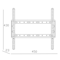 STAFFA A MURO ULTRA SLIM SUPPORTO TV 26-60" LED/LCD FINO A 50 KG E VESA 400X400