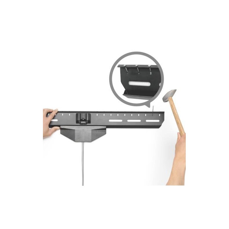 SUPPORTO MONITOR 37"-80" FINO A 50 KG PER PARETI CARTONGESSO LEGNO ECC