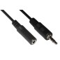 CAVO AUDIO STEREO 3,5MM MASCHIO/FEMMINA MT 1,80 NERO