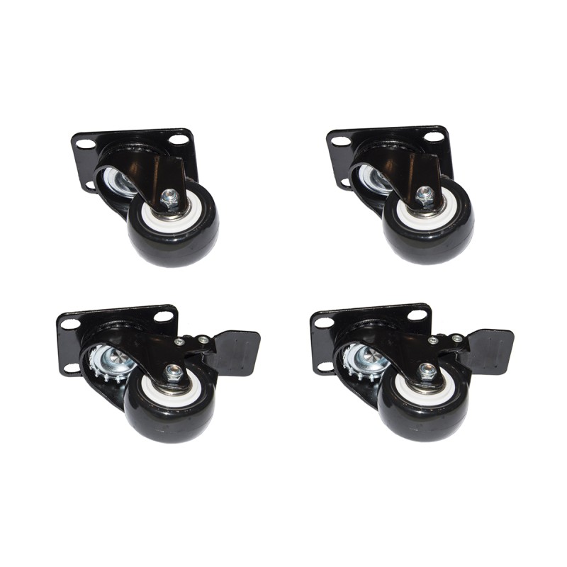 SET 4 RUOTE PER ARMADI 19" LINK COLORE NERO SET 4 RUOTE PER ARMADI 19" LINK COLORE NERO