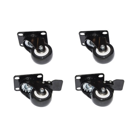 SET 4 RUOTE PER ARMADI 19" LINK COLORE NERO
