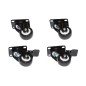SET 4 RUOTE PER ARMADI 19" LINK COLORE NERO SET 4 RUOTE PER ARMADI 19" LINK COLORE NERO