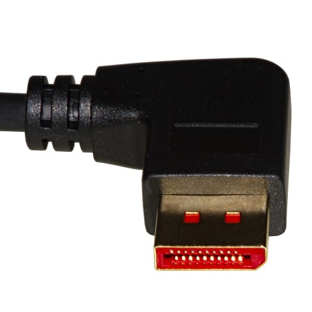CAVO DI CONNESSIONE DISPLAYPORT 1.4 8K MT 1,8 CONNETTORE ANGOLATO A DESTRA