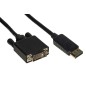 CAVO DISPLAYPORT MASCHIO - DVI MASCHIO CONTATTI DORATI MT. 1