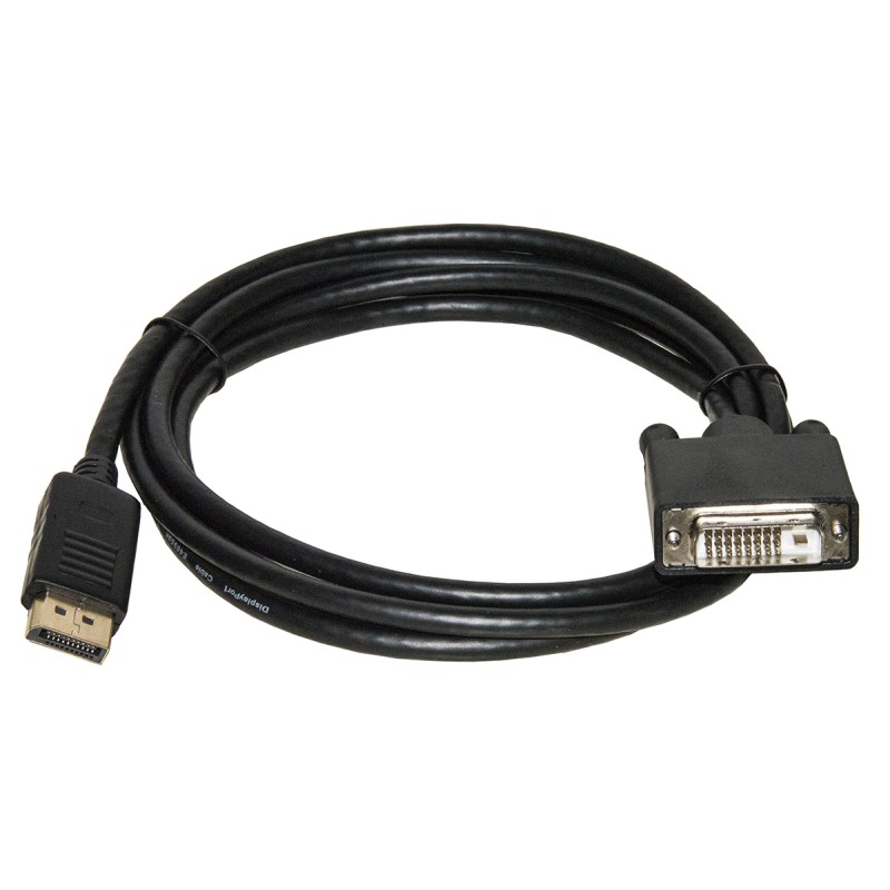 CAVO DISPLAYPORT MASCHIO - DVI MASCHIO CONTATTI DORATI MT. 10