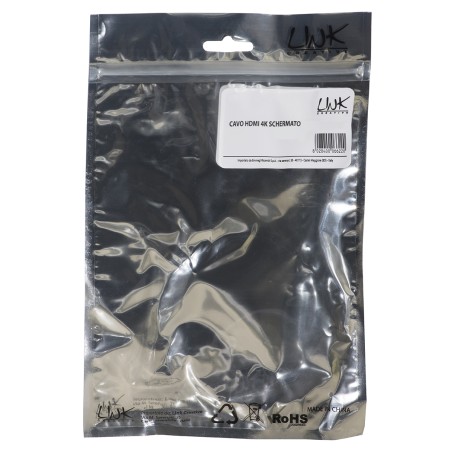 CAVO HDMI® 4KX2K PER PC, NOTEBOOK, HDTV, ECC CONTATTI DORATI MT 0,5 COLORE BIANCO