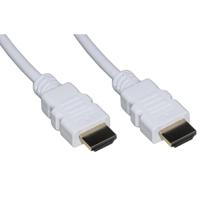CAVO HDMI® 4KX2K PER PC, NOTEBOOK, HDTV, ECC CONTATTI DORATI MT 1 COLORE BIANCO