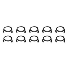 CONFEZIONE 10 CAVI SCHERMATI HDMI® 4K 3D CON ETHERNET COLORE NERO MT 1,8