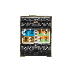 INSERTO JACK SCHERMATO RJ45 8 POLI CAT 5E 180° PER RETI