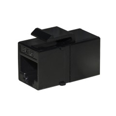 ADATTATORE PASSANTE 2X8 POLI RJ45 UTP NON SCHERMATO CAT.5E CON GANCI PER PANNELLI