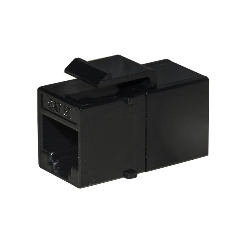 ADATTATORE PASSANTE 2X8 POLI RJ45 UTP NON SCHERMATO CAT.5E CON GANCI PER PANNELLI