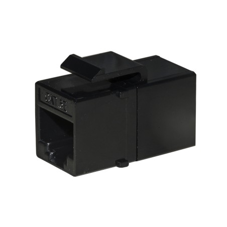 ADATTATORE PASSANTE 2X8 POLI RJ45 UTP NON SCHERMATO CAT.5E CON GANCI PER PANNELLI