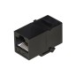 ADATTATORE PASSANTE 2X8 POLI RJ45 UTP NON SCHERMATO CAT.5E CON GANCI PER PANNELLI