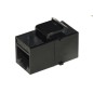 ADATTATORE PASSANTE 2X8 POLI RJ45 UTP NON SCHERMATO CAT.6 CON GANCI PER PANNELLI