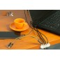 KIT 2 PEZZI SUPPORTI PER GESTIONE CAVI 4 POSIZIONI BIANCO
