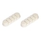 KIT 2 PEZZI SUPPORTI PER GESTIONE CAVI 4 POSIZIONI BIANCO