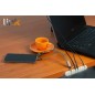 KIT 2 PEZZI SUPPORTI PER GESTIONE CAVI 8 POSIZIONI BIANCO